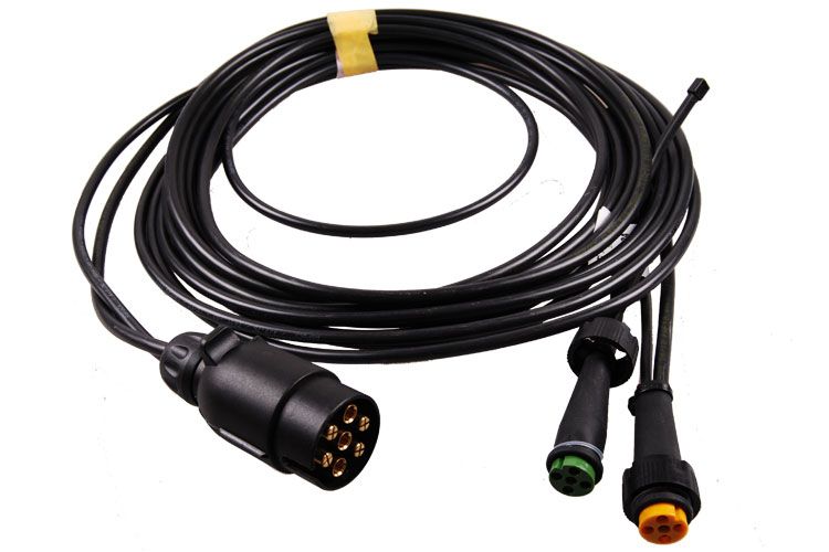 ASPÖCK Anschlusskabel, 9,5 m, 7-polig, 5-polige BV 2 x Abgang 0,2 m DC-Kabel ASPÖCK Anschlusskabel, 9,5 m, 7-polig, 5-polige BV 2 x Abgang 0,2 m DC-Kabel