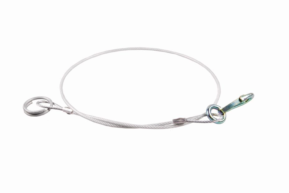 Abreißseil, 1800 mm, m. Karabinerhaken/Ring PVC-ummantelt, (DIN 5299) Abreißseil, 1800 mm, m. Karabinerhaken/Ring PVC-ummantelt, (DIN 5299)