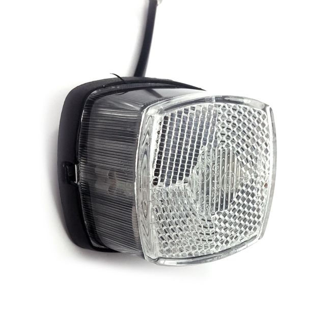 ASPÖCK Squarepoint Begrenzungsleuchte weiß m. Rückstrahler, 0,5 m DC-Kabel ASPÖCK Squarepoint Begrenzungsleuchte weiß m. Rückstrahler, 0,5 m DC-Kabel