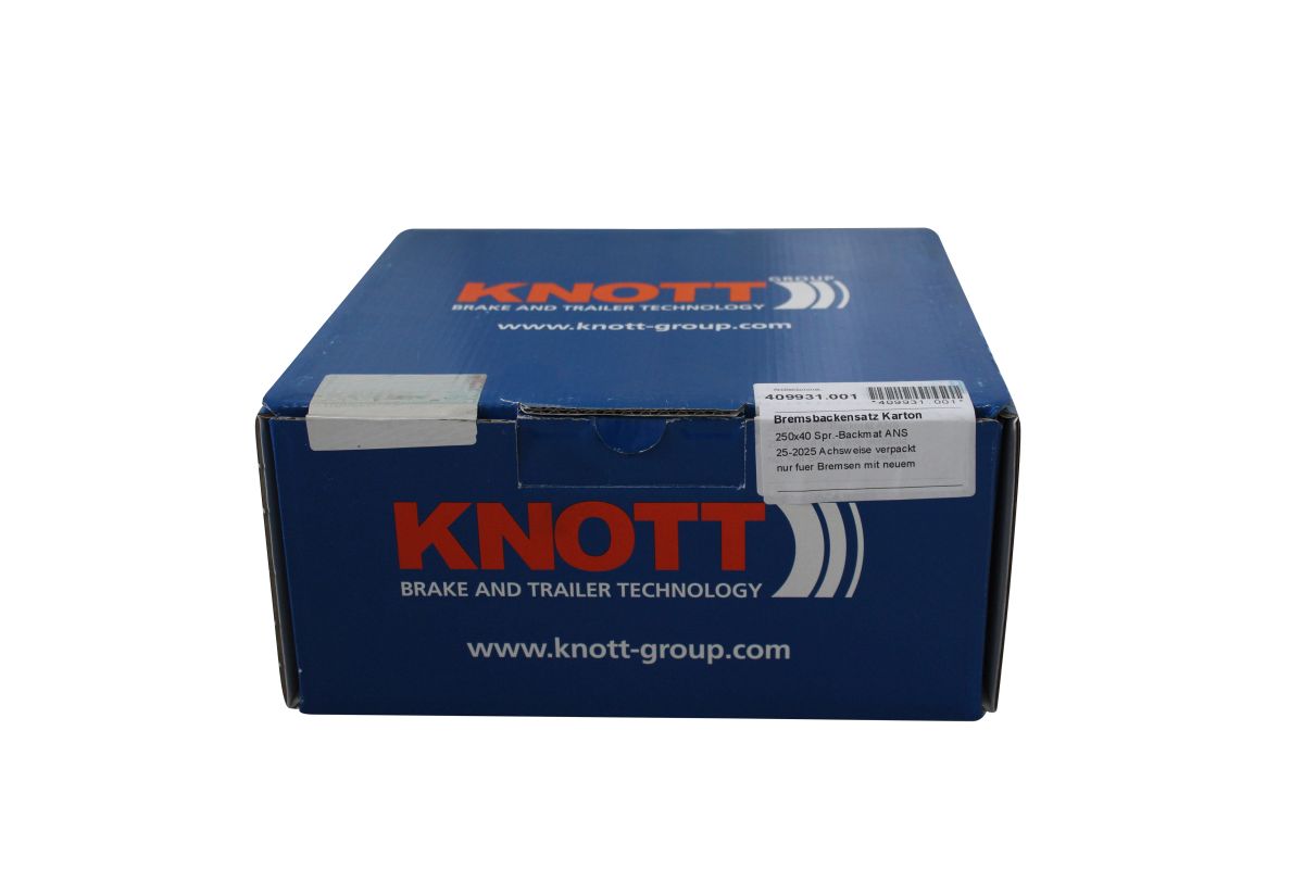 Knott Bremsbackensatz 250 x 40 Tauschsatz autom. Nachstellung