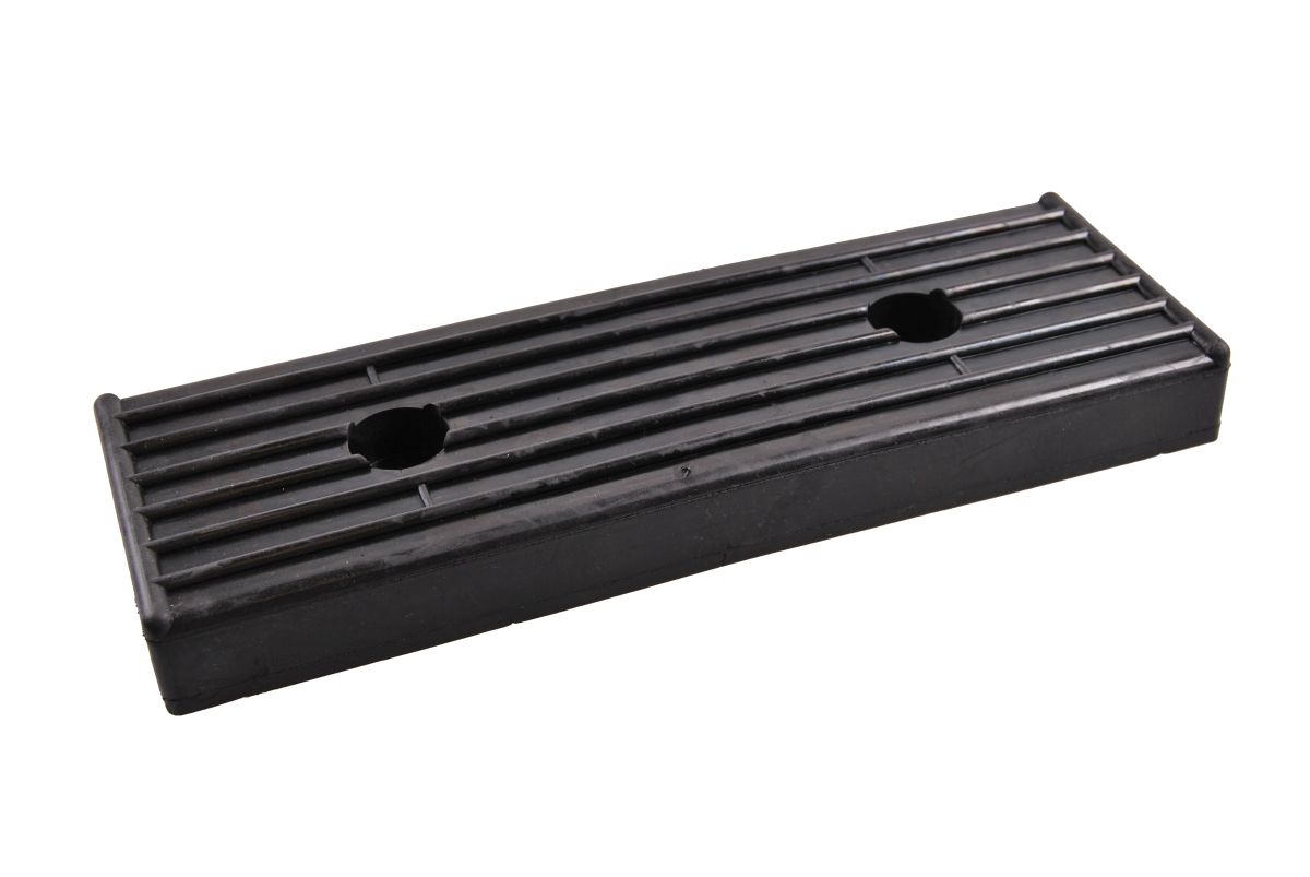 Bootsauflage, 100 x 296 x 31 mm Lochabstand 148 mm, Bohrungen Ø 11 mm, Gummi Bootsauflage, 100 x 296 x 31 mm Lochabstand 148 mm, Bohrungen Ø 11 mm, Gummi