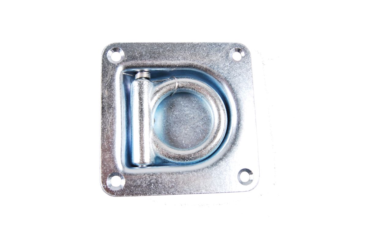 BÜNTE Zurrmulde, quadratisch, 105 x 105 x 25 mm m. Feder, 800 daN, Stahl verzinkt BÜNTE Zurrmulde, quadratisch, 105 x 105 x 25 mm m. Feder, 800 daN, Stahl verzinkt