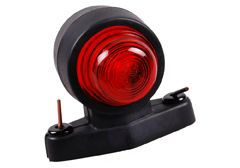 Umrissleuchte rot/weiß m. Gummisockel, 12/24 V