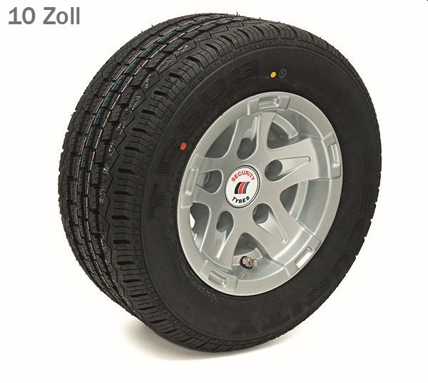 SECURITY Komplettrad 195/55R10C, 98/96N, TR603 M+S, a. Alu-Felge 6Jx10, 5/67/112, ET -4, 750 kg SECURITY Komplettrad 195/55R10C, 98/96N, TR603 M+S, a. Alu-Felge 6Jx10, 5/67/112, ET -4, 750 kg
