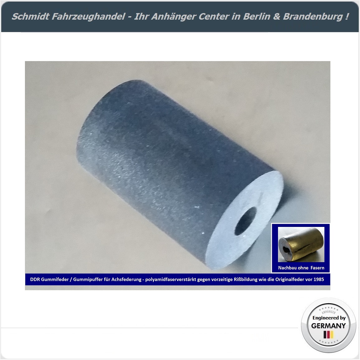 Gummifeder 100x60 polyamidfaserverstärkt Gummifeder 100x60 polyamidfaserverstärkt