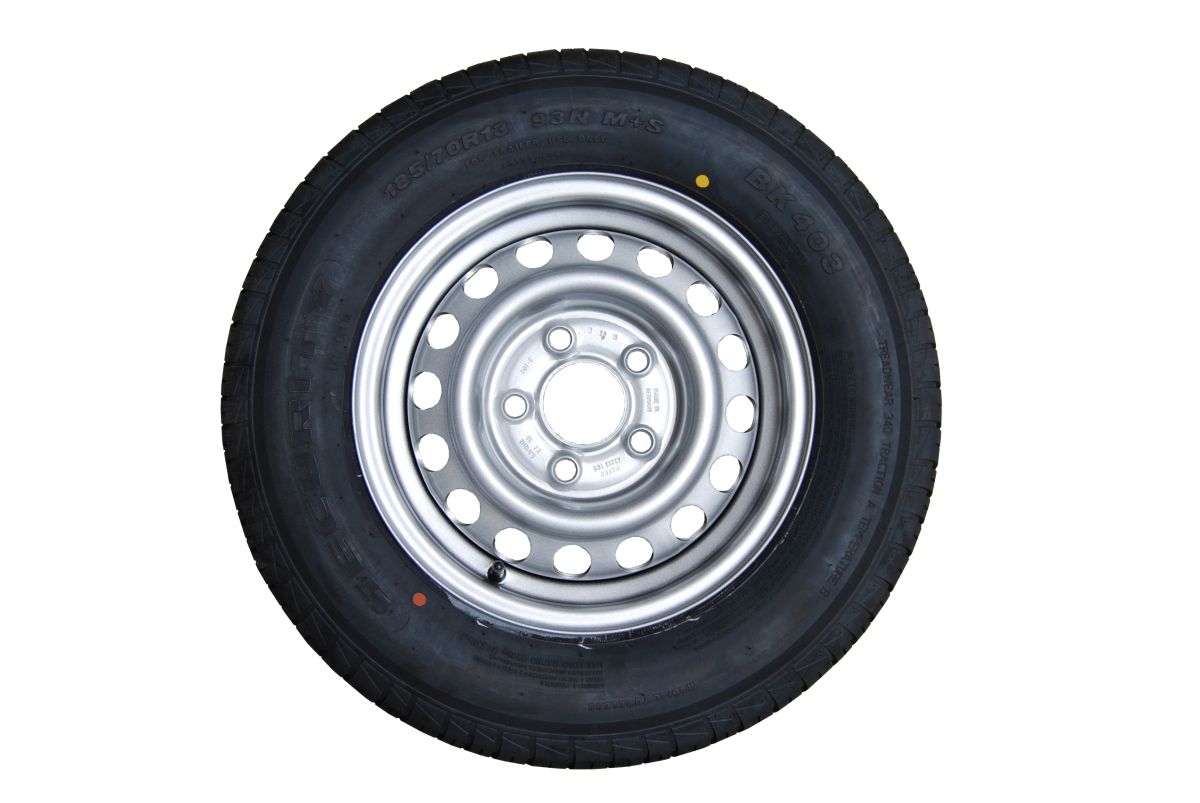 SECURITY Komplettrad 185/70R13, 93N, AW414, M+S a. Felge 5Jx13, 5/67/112, ET 30, 650 kg SECURITY Komplettrad 185/70R13, 93N, AW414, M+S a. Felge 5Jx13, 5/67/112, ET 30, 650 kg
