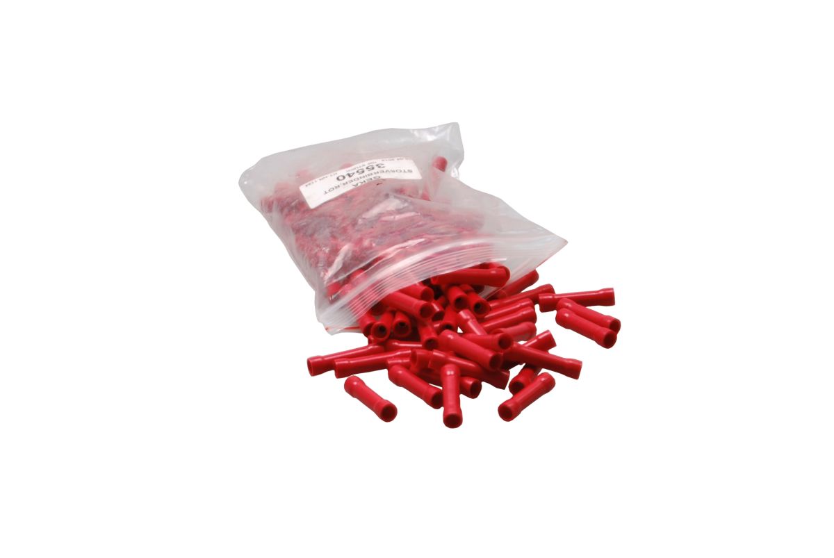 GEKA Stoßverbinder, 0,5-1,5 mm² vollisoliert, rot, VPE: 100 Stück