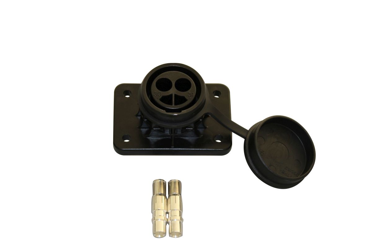 JAEGER NATO-Steckdose, 2-polig, 24 V m. Crimp-/Lötanschluss