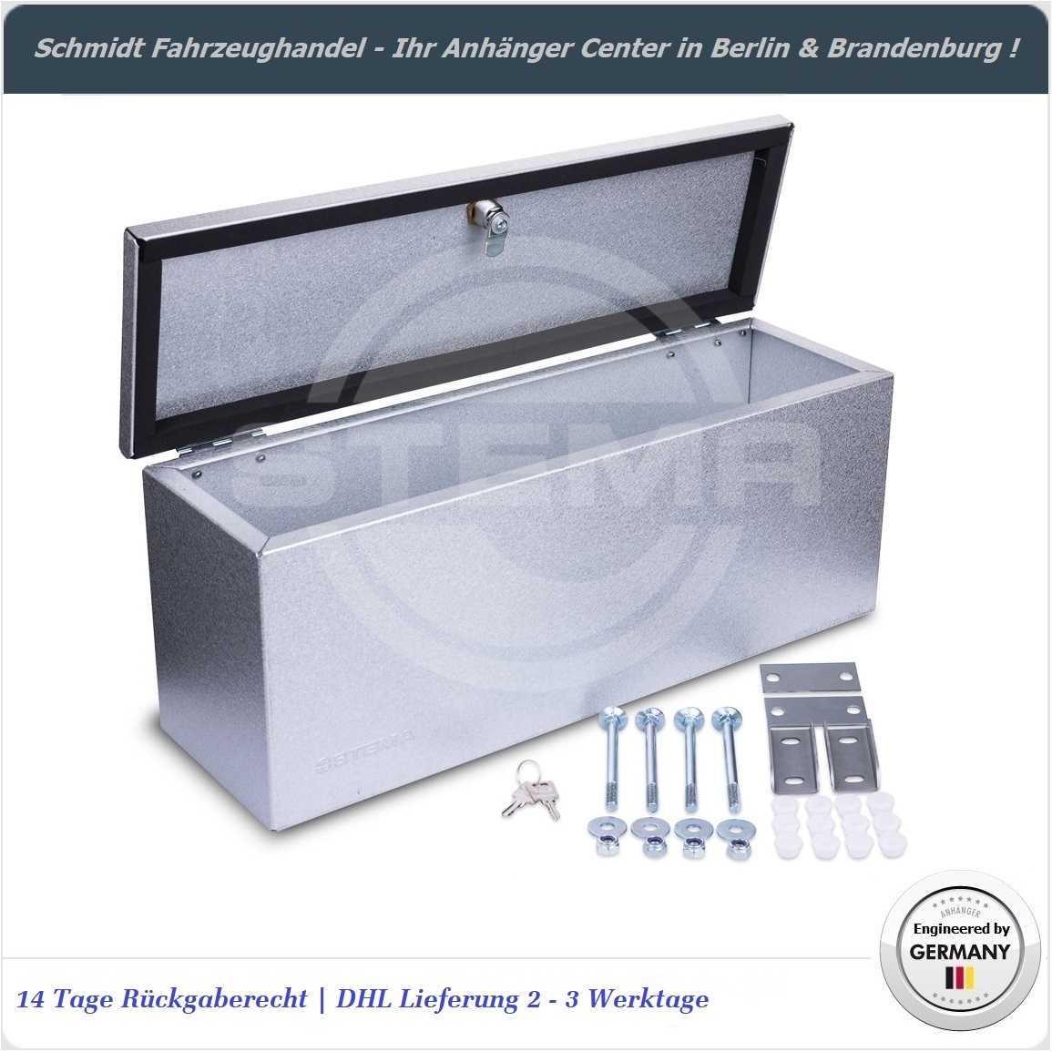 Original Stema Deichselbox / Staubox / Werkzeugbox 50x15x20 Original Stema Deichselbox / Staubox / Werkzeugbox 50x15x20