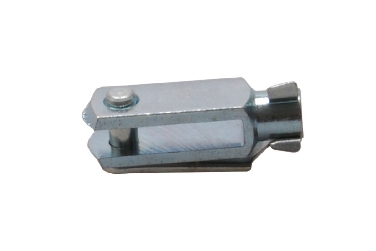 Gabelkopf m. ES-Bolzen M6, 12 x 43 mm Bohrung Ø 6 mm, wirksame Länge 36 mm
