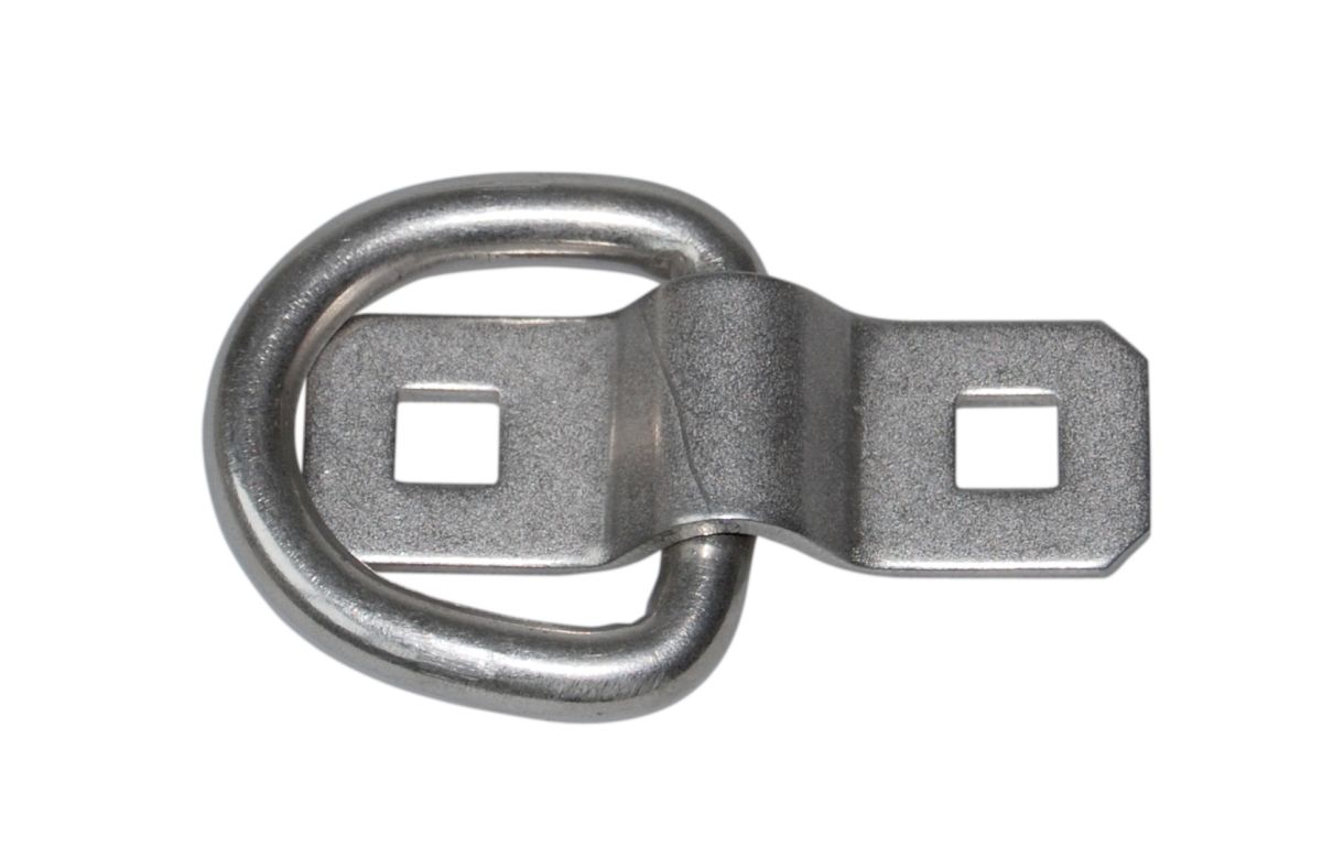 Lasche u. Ring, Gr. 1 Löcher Ø 12mm, LA: 6cm, Edelstahl Lasche u. Ring, Gr. 1 Löcher Ø 12mm, LA: 6cm, Edelstahl