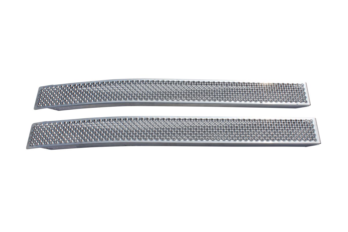 Auffahrrampen (Paar), 260 x 2500 x 80 mm, 1000 kg gebogen, m. Auflagerprofil, Aluminium