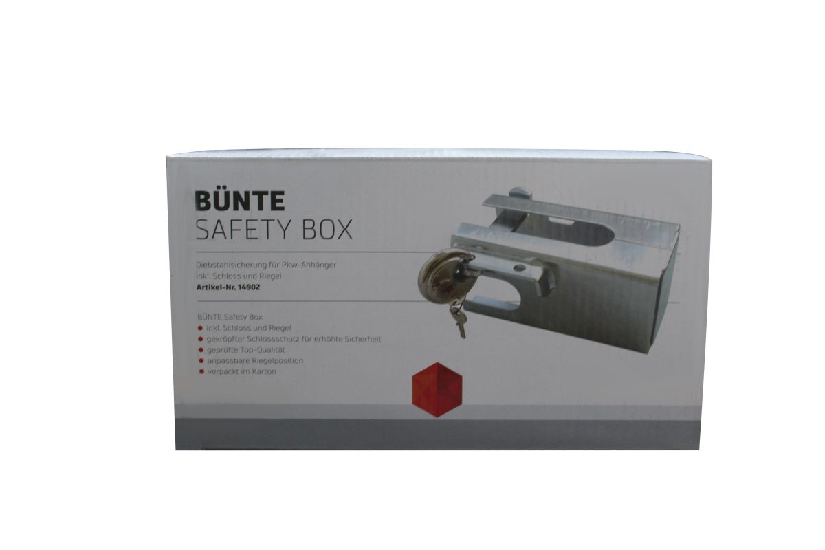 BÜNTE Safety-Box, m. Schloss u. Riegel verpackt i. Karton