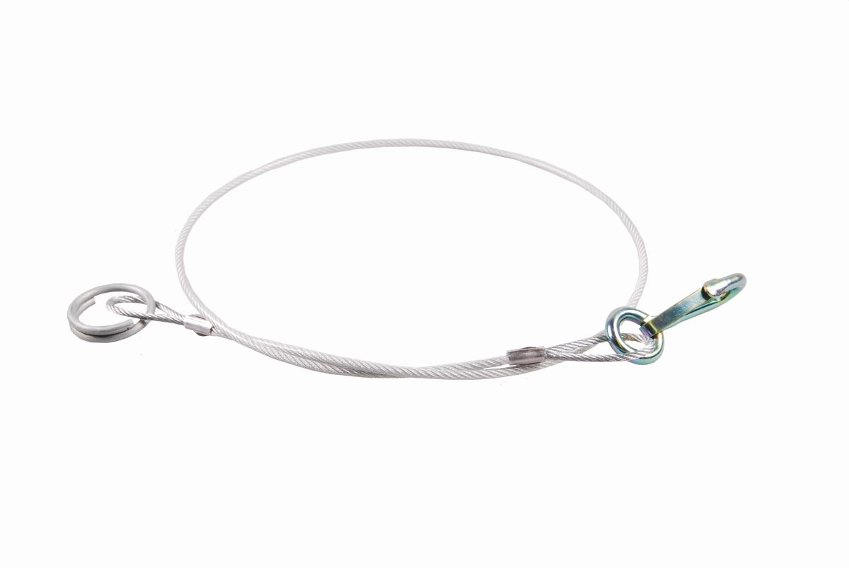 Abreißseil, 1400 mm, m. Karabinerhaken/Ring PVC-ummantelt, (DIN 5299) Abreißseil, 1400 mm, m. Karabinerhaken/Ring PVC-ummantelt, (DIN 5299)
