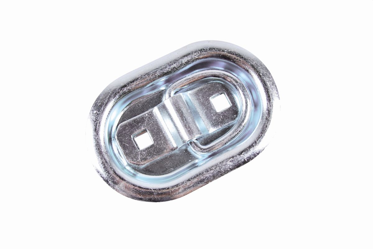 Zurrmulde, oval, 100 x 145 x 20 mm, m. Lasche/Ring 800 daN, Stahl verzinkt Zurrmulde, oval, 100 x 145 x 20 mm, m. Lasche/Ring 800 daN, Stahl verzinkt