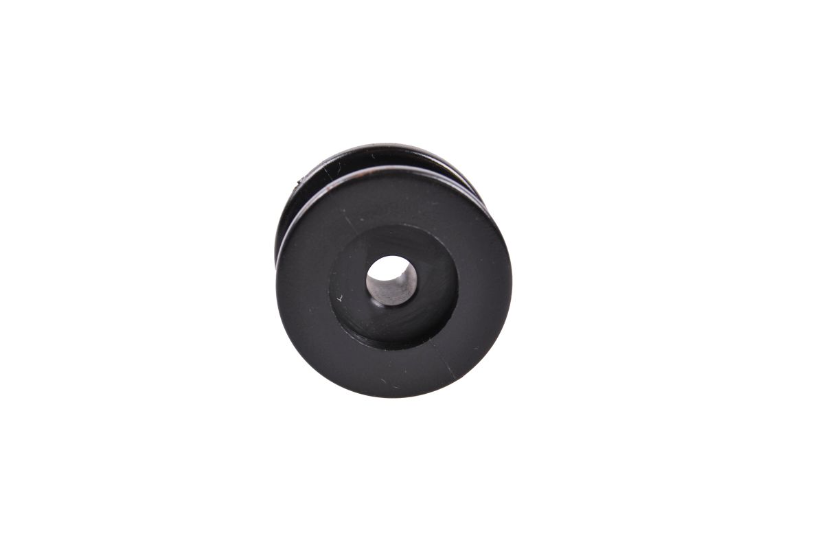 Rundknopf, Ø 24 x 14 mm, beidseitig montierbar f. Expanderseil Ø 6/8 mm, schwarz, Kunststoff