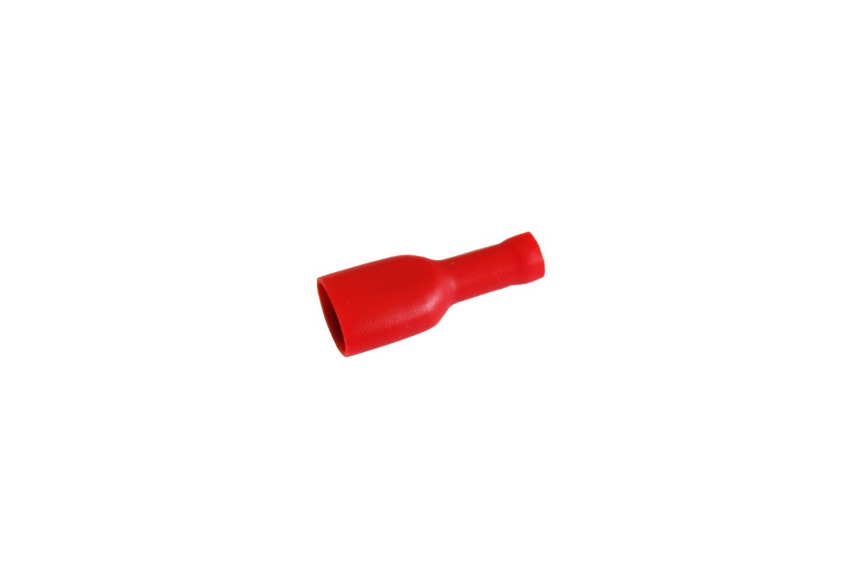 GEKA Flachsteckhülse, 6,3 mm, 0,25-1 mm² vollisoliert, rot, VPE: 100 Stück