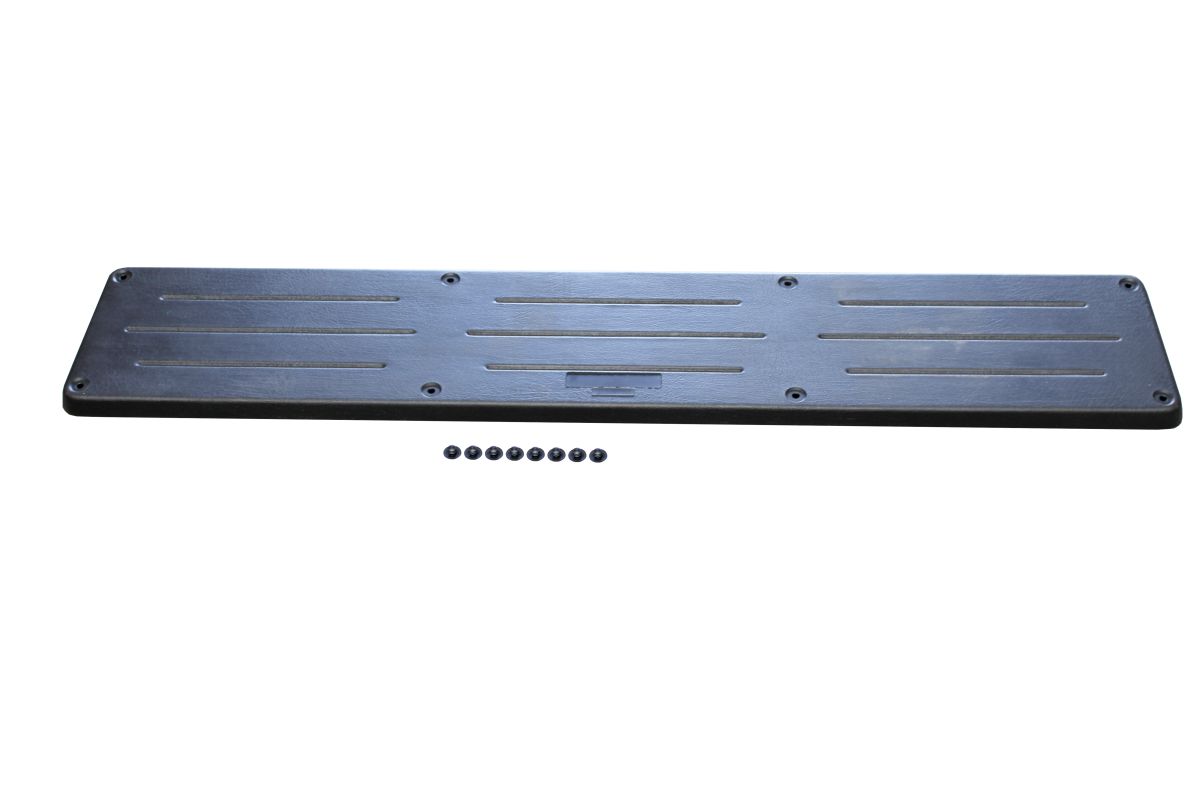 Seitenpolster, 250 x 1340 mm, schwarz m. PUR-Integralschaum, ledergegerbter Oberfläche