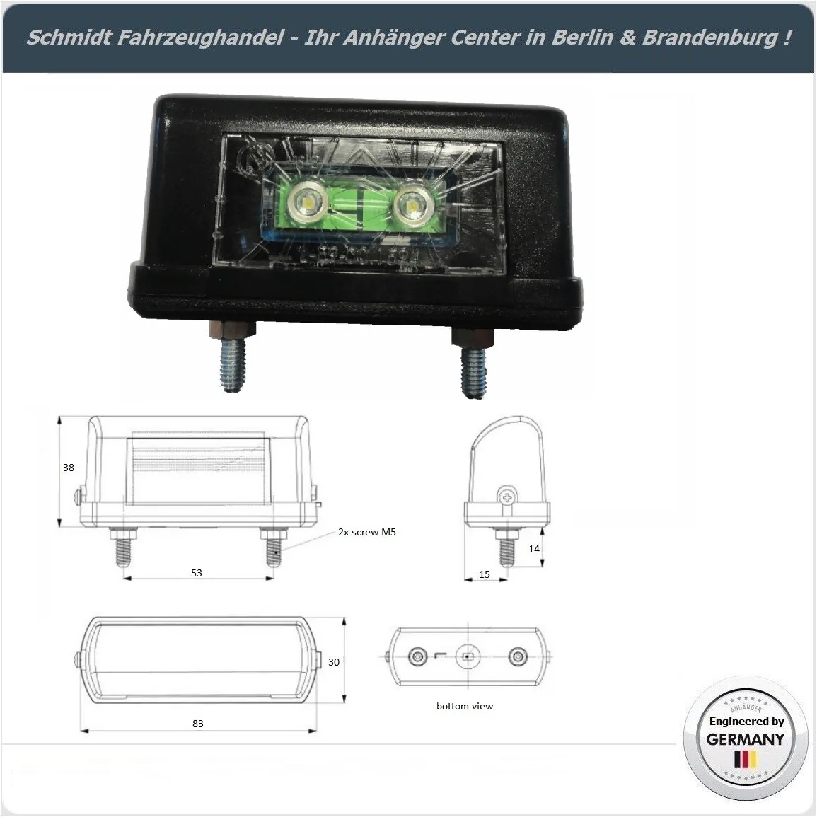 LED Kennzeichenlicht / Kennzeichenleuchte