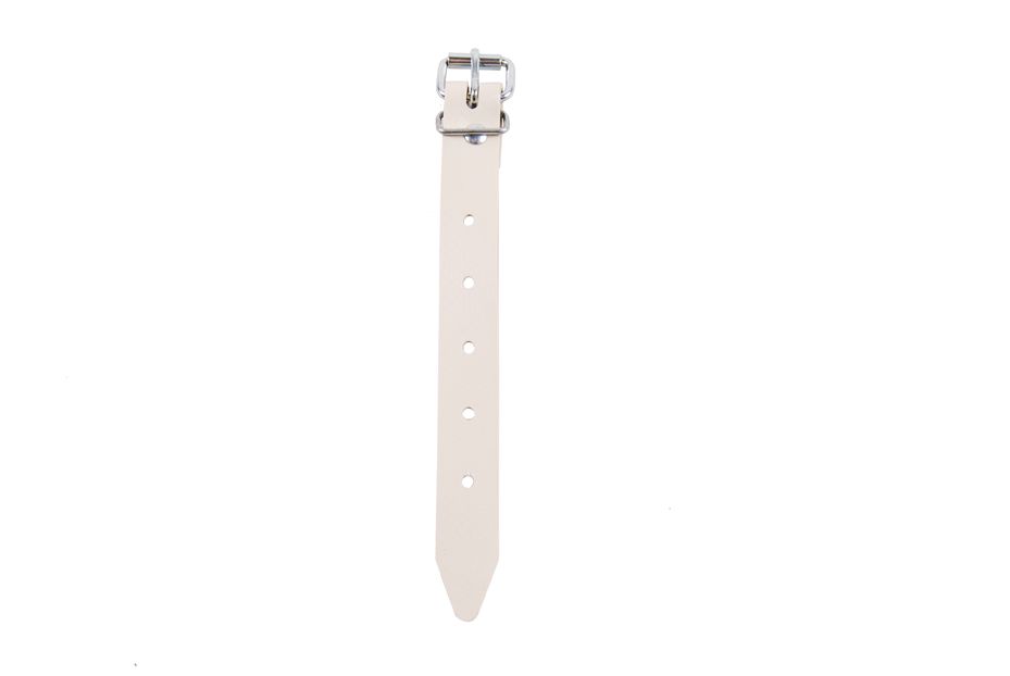 Schnallriemen m. Rollschnalle, 20 x 350 mm Lochabstand 20 mm, beige, Kunststoff