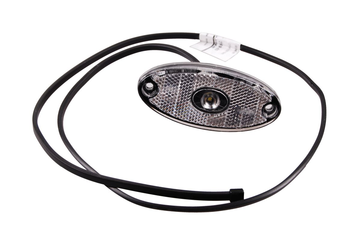 ASPÖCK Flatpoint II Begrenzungsleuchte LED weiß m. Rückstrahler, 1 m DC-Kabel