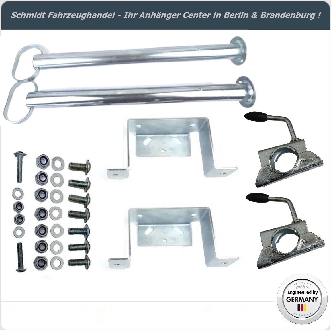 Abstellstützen - Set inkl. Halterung (Klemmschelle)  Abstellstützen - Set inkl. Halterung (Klemmschelle)