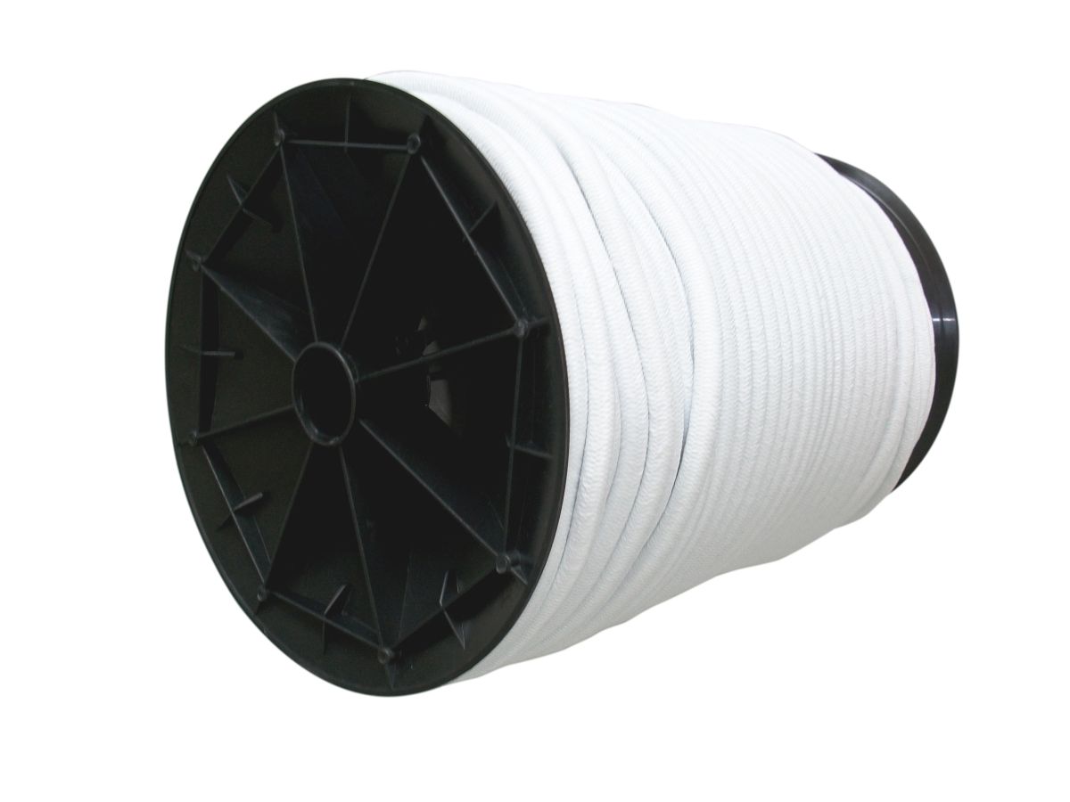 Expanderseil, Ø 8 mm, weiß, UV-beständig Polyethylen-Ummantelung, (Meterware), VPE: 100 m