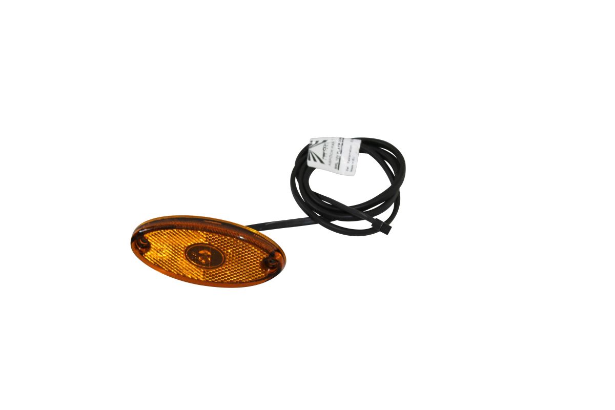 ASPÖCK Flatpoint II Seitenmarkierungsleuchte LED gelb, m. Rückstrahler, 1 m DC-Kabel