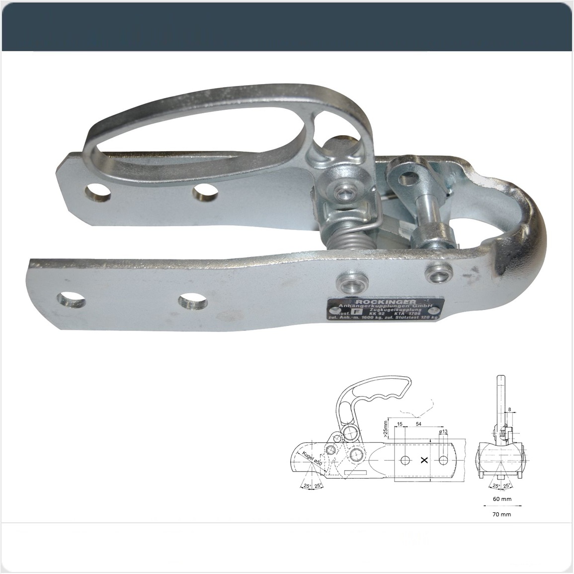 DDR Klaue KK92 F für 4kt. 60 mm, 1600 kg DDR Klaue KK92 F für 4kt. 60 mm, 1600 kg