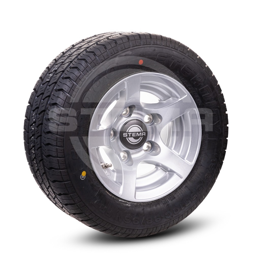 Rad 195/55 R10C 98/96N (5-Loch-Alufelge silber) Rad 195/55 R10C 98/96N (5-Loch-Alufelge silber)