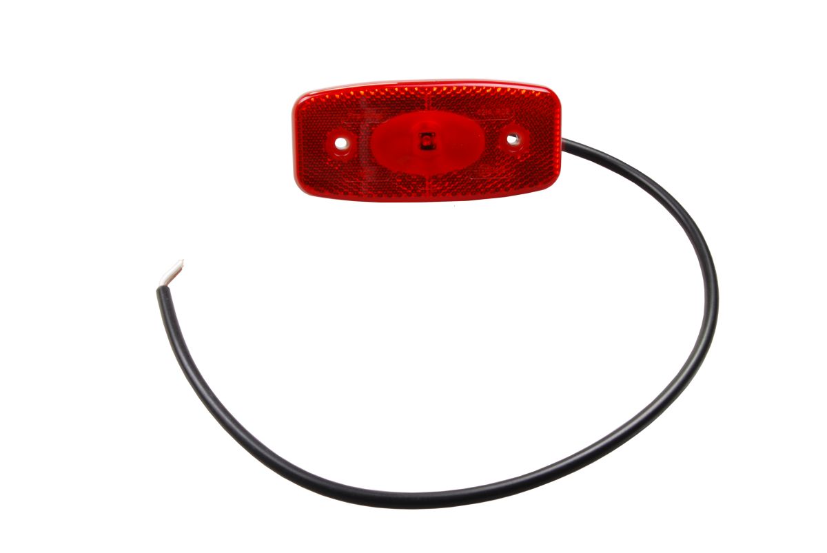 PROPLAST Begrenzungsleuchte LED rot m. Rückstrahler, 0,5 m Kabel, 12 V