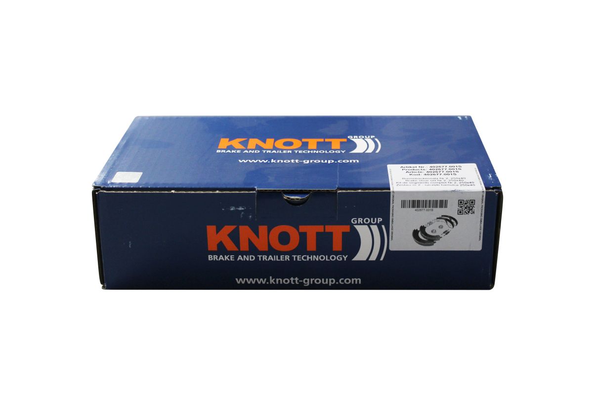 Knott Bremsbackensatz 250 x 40 f. 25-2025/1